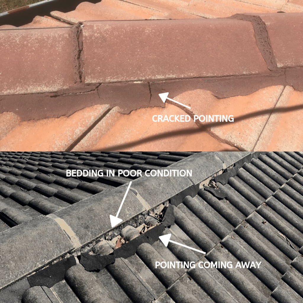 Cracked Re-Pointing and Bedding in Poor Condition