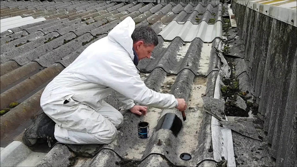 asbestos roof leak repair
